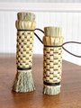 Polissoir 2 Piece Set  - Beeswax Finish Polishing Tool -  Long and Short Bristles