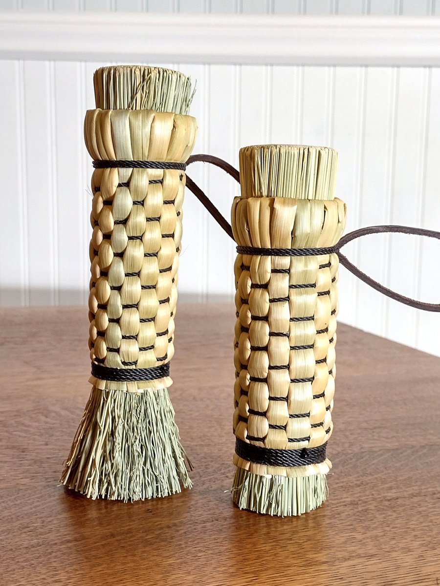 Polissoir 2 Piece Set  - Beeswax Finish Polishing Tool -  Long and Short Bristles