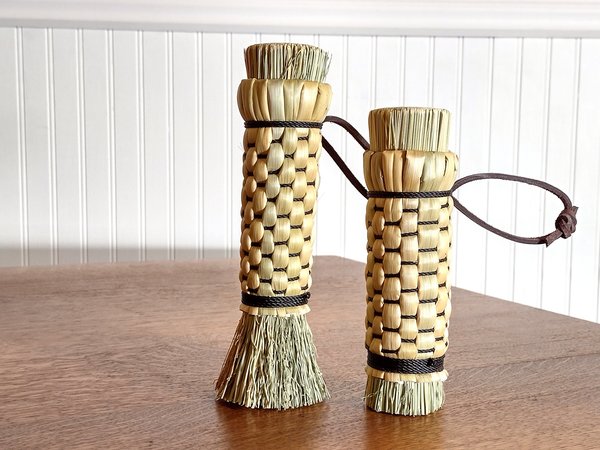 Polissoir 2 Piece Set  - Beeswax Finish Polishing Tool -  Long and Short Bristles