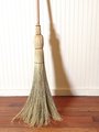 Early American Woven Besom - Oak Dowel Handle -  Free Shipping 
