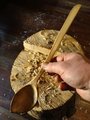 Curvy Cooking Spoon - Carved Maple - One Only - Free Shipping