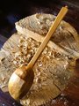 Long Cooking Spoon - Hand Carved Birch - One Only - Free Shipping
