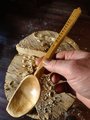 Long Cooking Spoon - Hand Carved Birch - One Only - Free Shipping