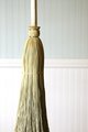 Early American Floor Broom - Trimmed Version - Traditional Round Sewn Besom - Hardwood Handle