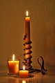 Beeswax Candles - Hand Dipped 100% Beeswax Tapers Settler's Candles - 6 Count - Free Shipping