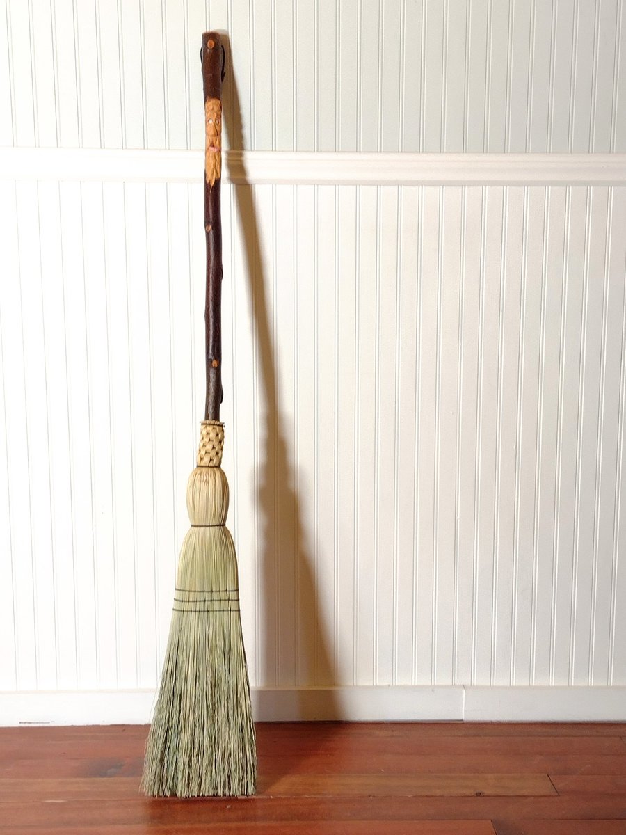 Wood Spirit Camper R/V Broom - "Ol' Beech Nut" - One Only Functional Art - Free Shipping