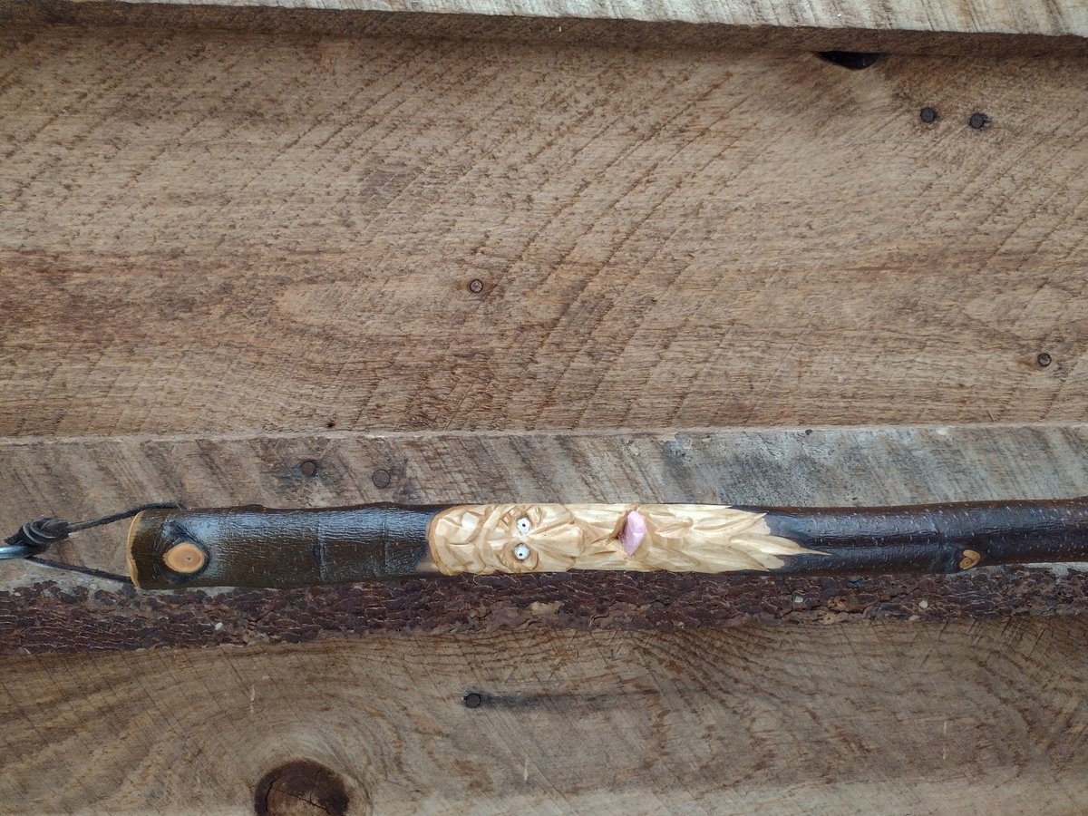 Wood Spirit Camper R/V Broom - "Ol' Beech Nut" - One Only Functional Art - Free Shipping