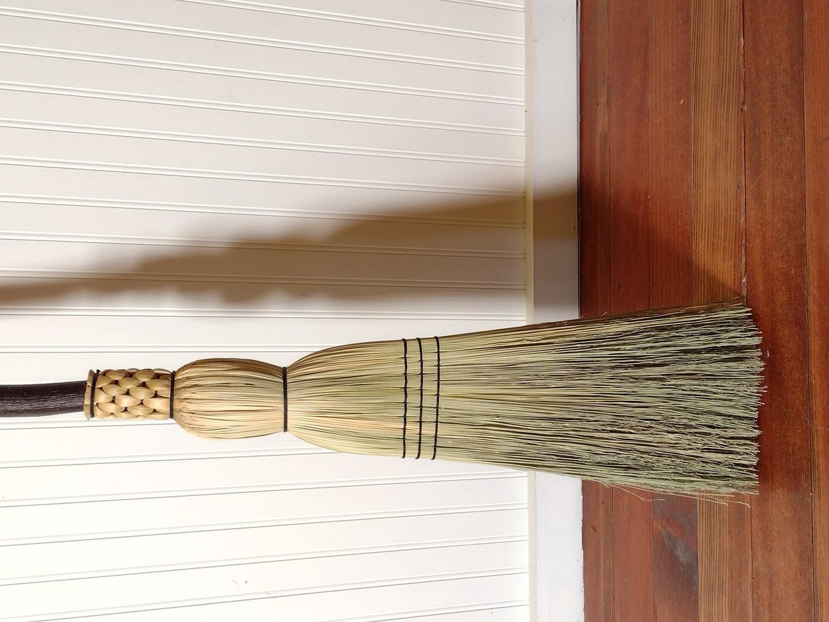 Wood Spirit Camper Broom - "Robert Cope" - One Only - Functional Art- Free Shipping