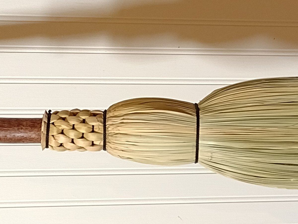 Rustic Kitchen Broom - Straight Poplar Branch - One Only - Free Shipping