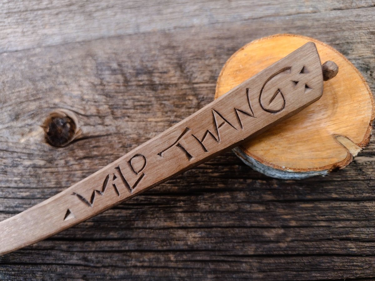 Big Crazy Wooden Ladle - Hand Carved Alder Crook - WILD THANG - One Only - Free Shipping