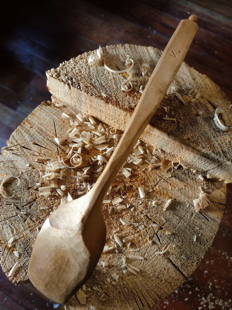 Maple Cooking Spoon - Bent Branch Carving - One Only - Free Shipping