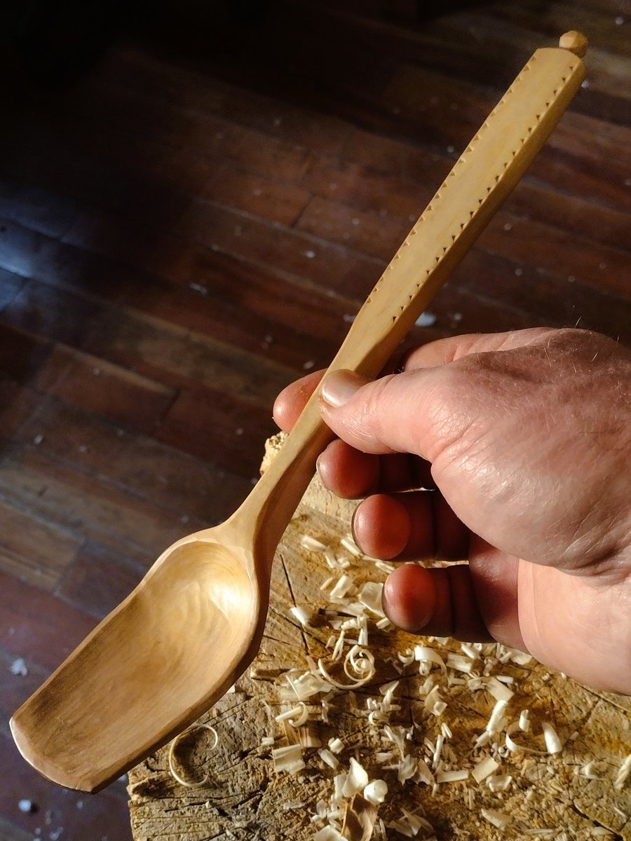 Maple Cooking Spoon - Bent Branch Carving - One Only - Free Shipping
