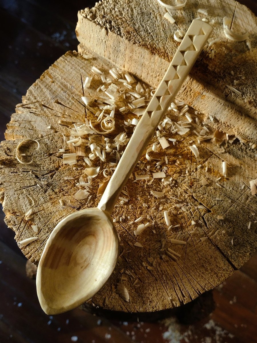 Small Alder Cooking Spoon - Hand Carved - One Only - Free Shipping