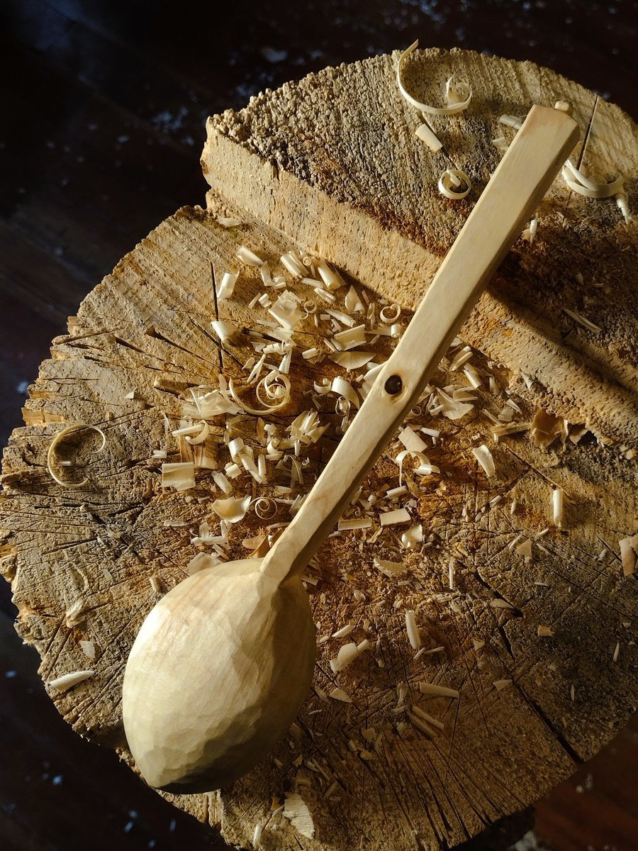 Small Alder Cooking Spoon - Hand Carved - One Only - Free Shipping