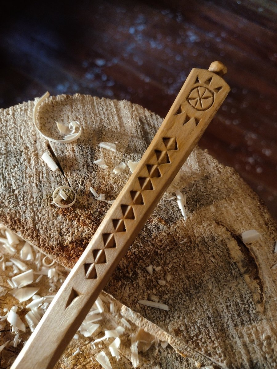 Long Cooking Spoon - Hand Carved Birch - One Only - Free Shipping