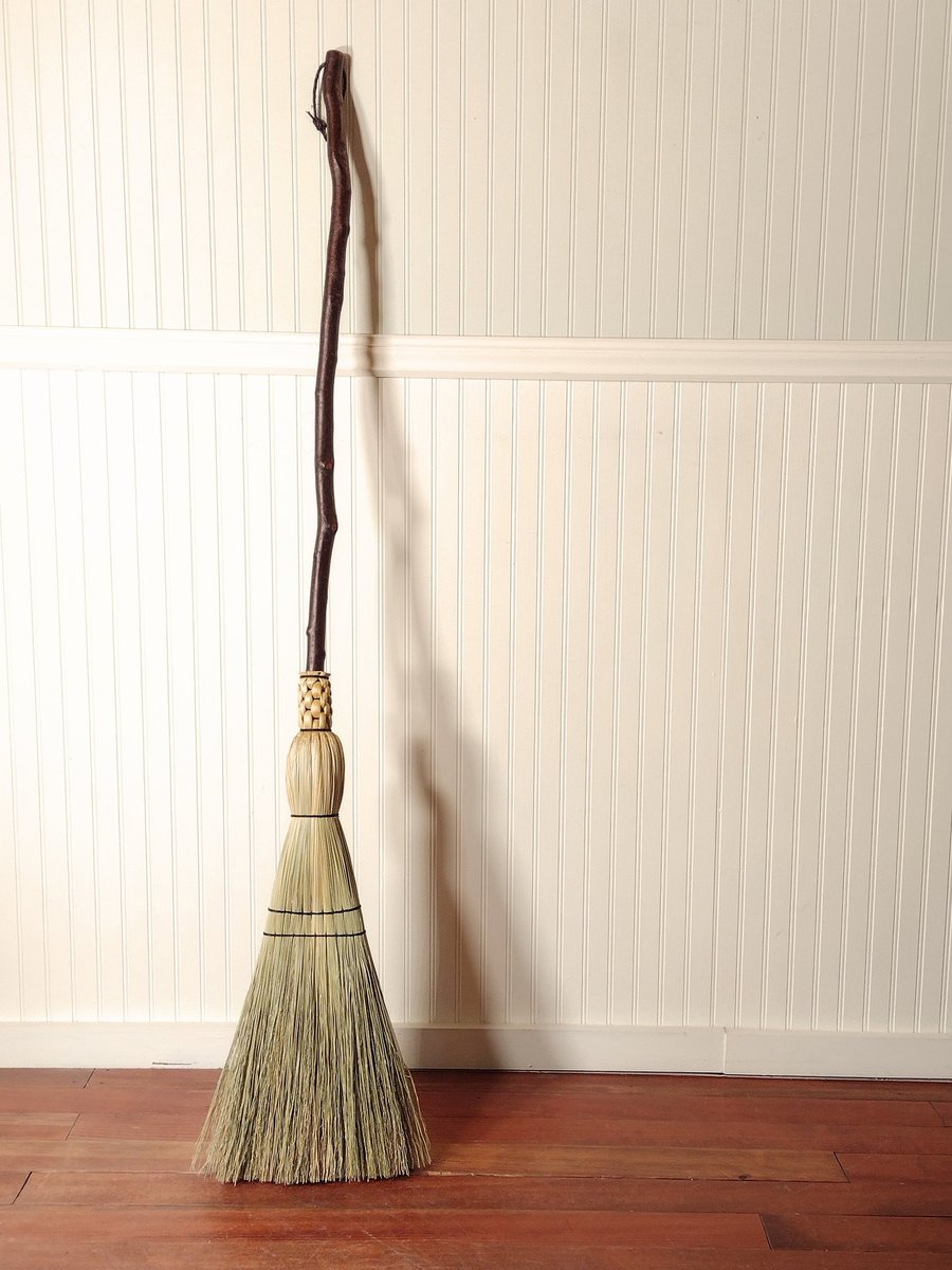 Rustic Kitchen Broom - Contorted Birch - One Only - Free Shipping 