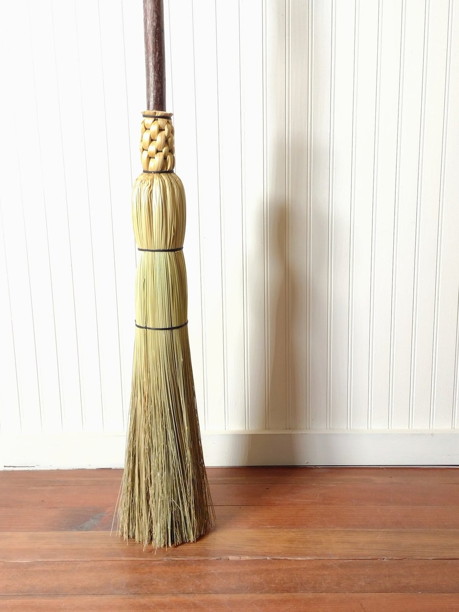 Besom Broom - Contorted Hazel - One Only - Free Shipping 