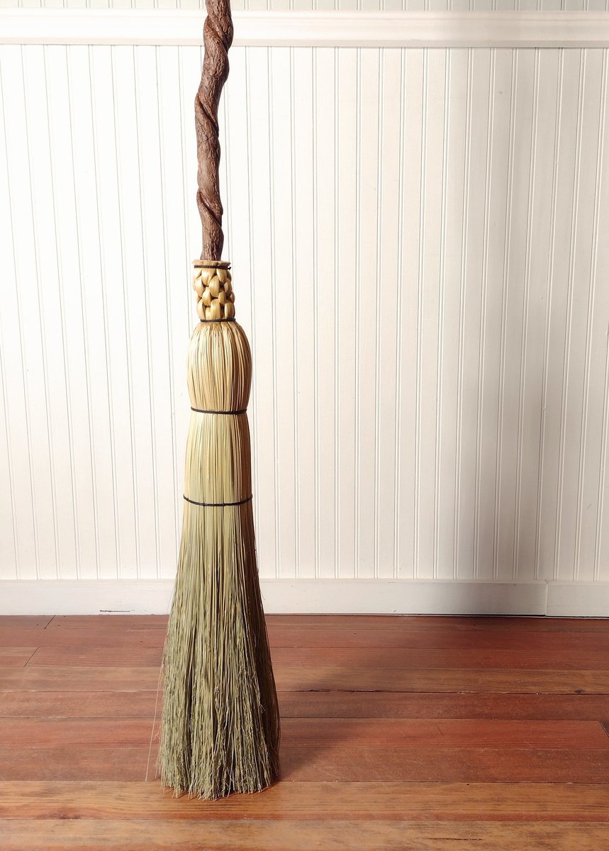 Crooked Vine Twisted Besom Broom - One Only - Free Shipping 