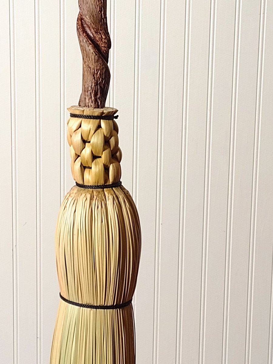 Crooked Vine Twisted Besom Broom - One Only - Free Shipping 