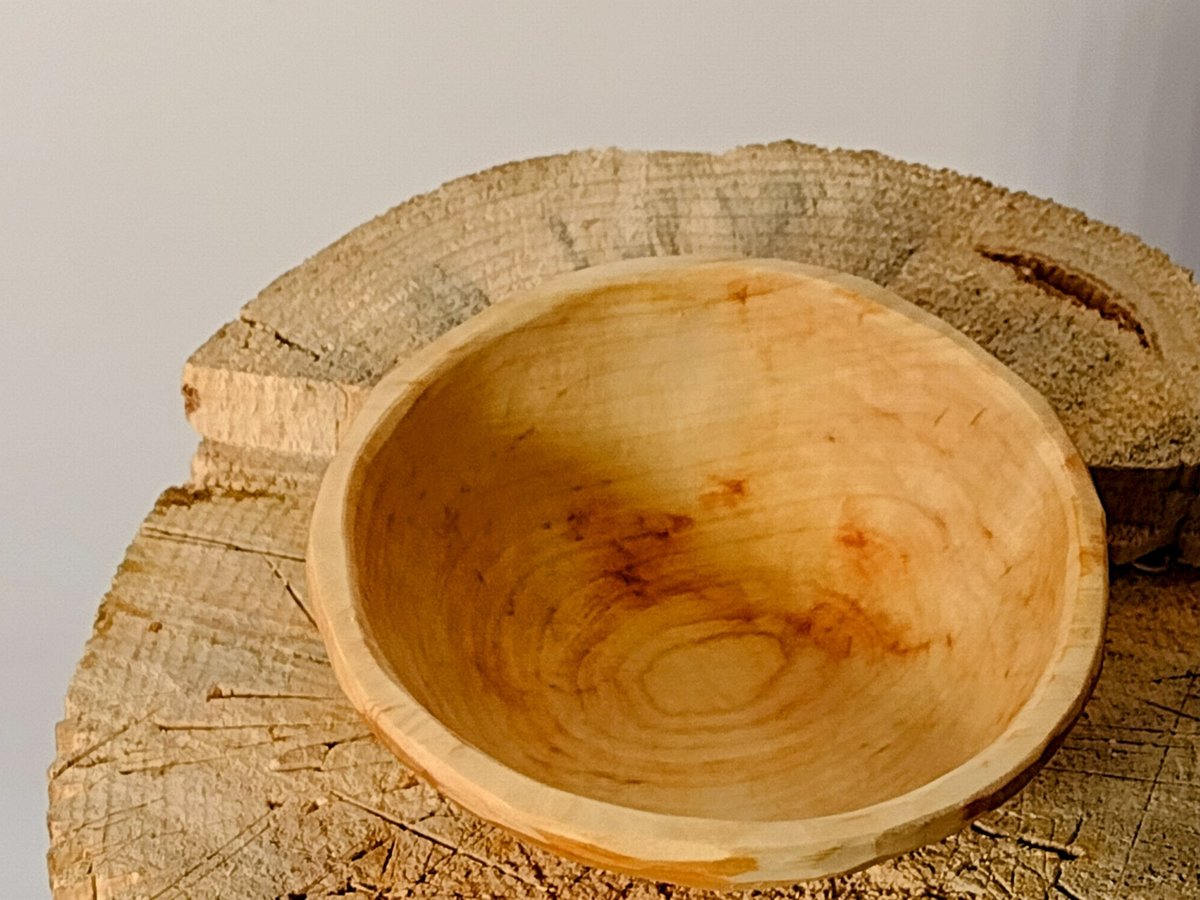 Rustic Hewn Bowl - Hand Carved - Free Shipping 