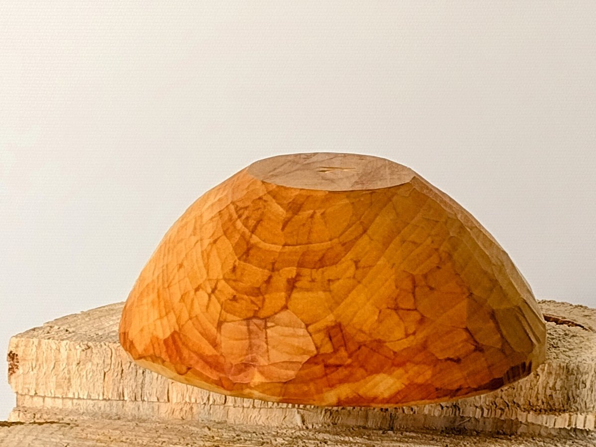 Rustic Hewn Bowl - Hand Carved - Free Shipping 