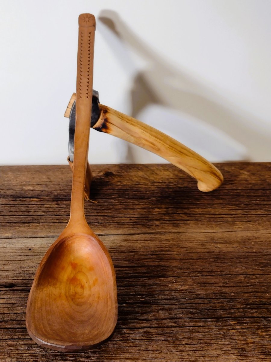 Huge Cowboy Ladle - Bent Alder Branch - One Only - Free Shipping