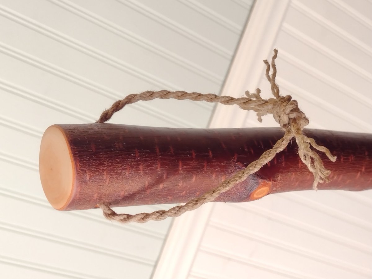 Knotty Birch Besom - Red Birch Branch - One Only - Free Shipping