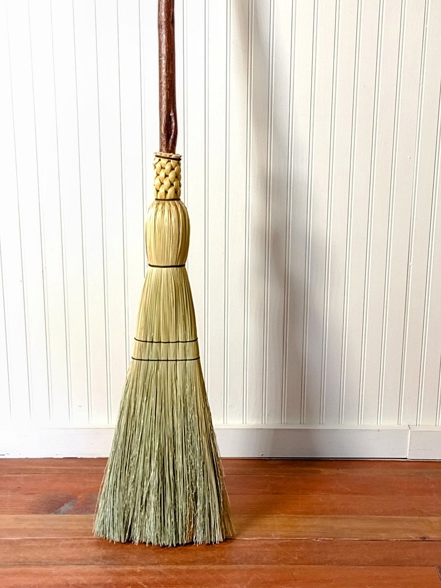 Rustic Kitchen Broom - Western Hazel Root - One Only - Free Shipping