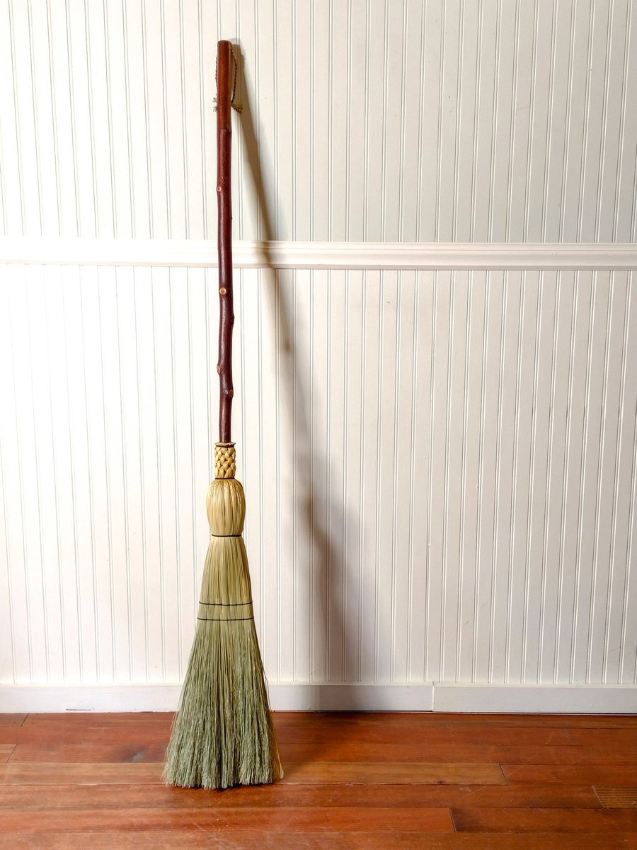 Rustic Kitchen Broom - Knotty Mountain Alder - One Only - Free Shipping