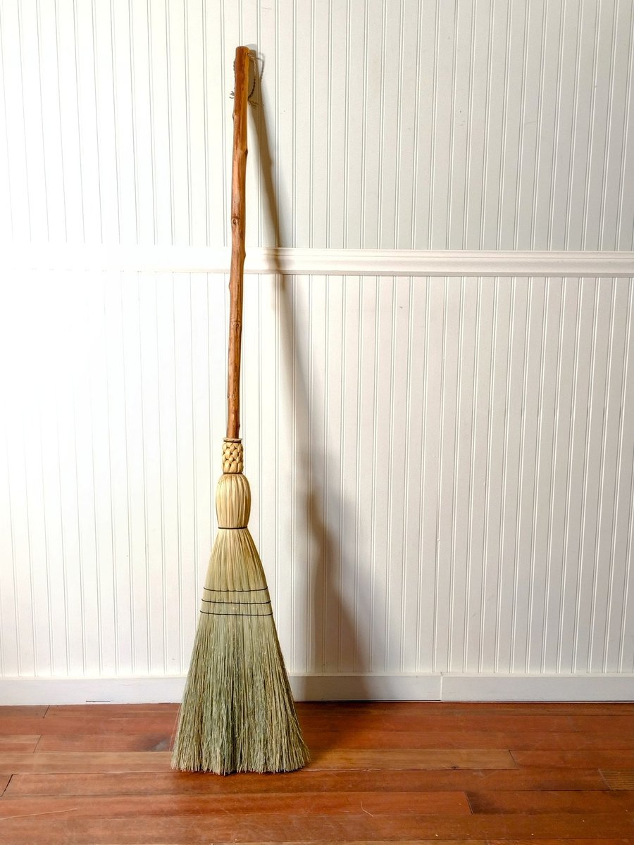 Mountain Porch Broom - Peeled Alder Branch - One Only - Free Shipping