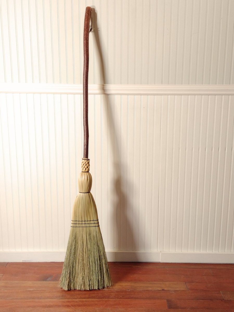 Mountain Porch Broom - Western Hazel Branch - One Only - Free Shipping
