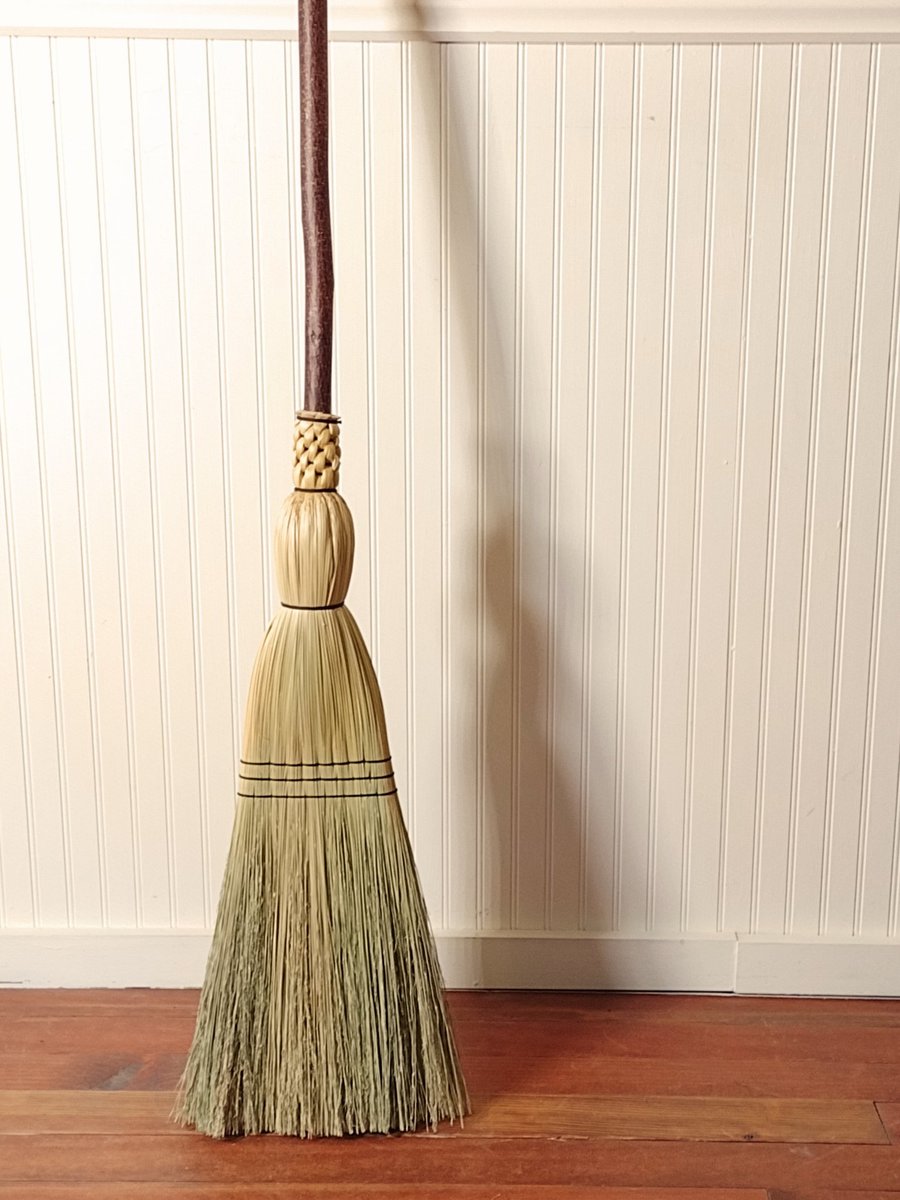 Mountain Porch Broom - Western Hazel Branch - One Only - Free Shipping