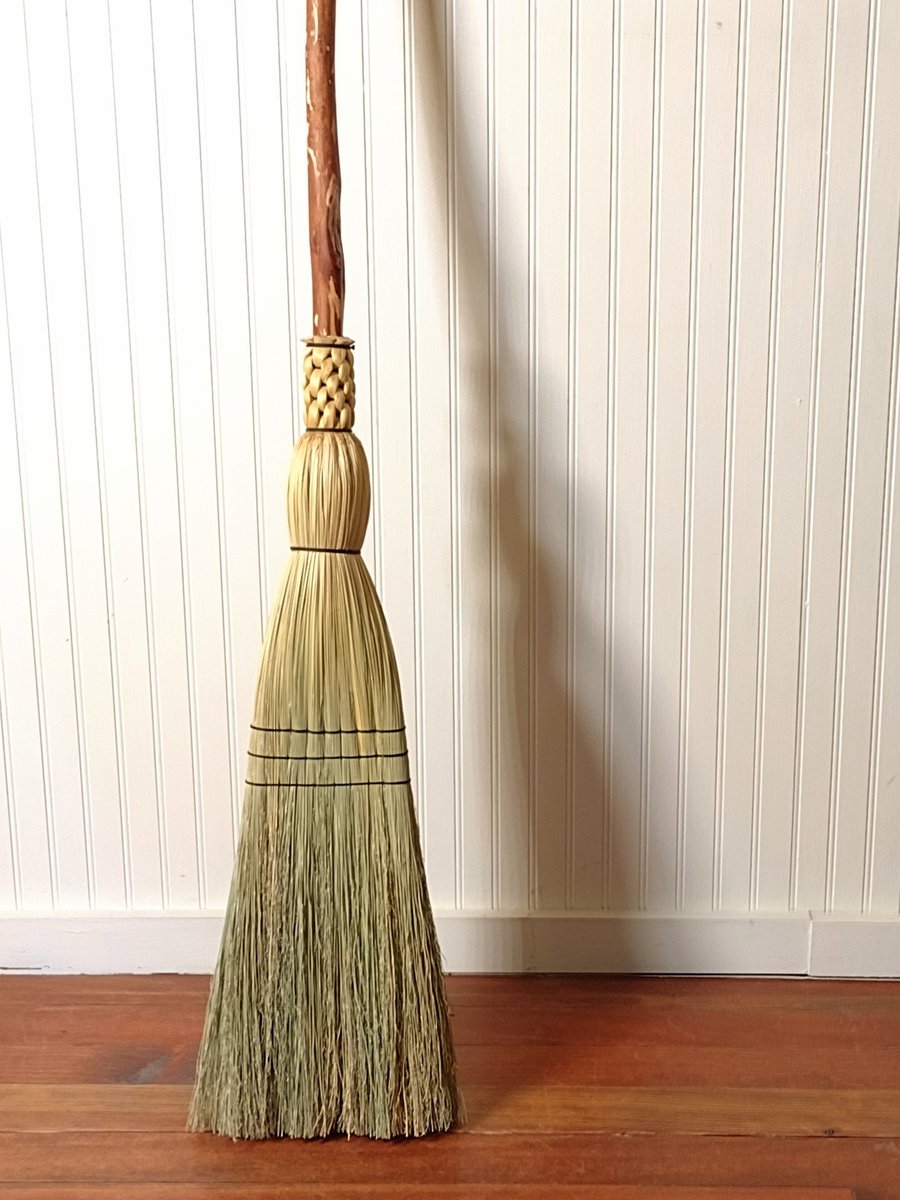 Mountain Porch Broom - Tamarack Broomstick - One Only - Free Shipping