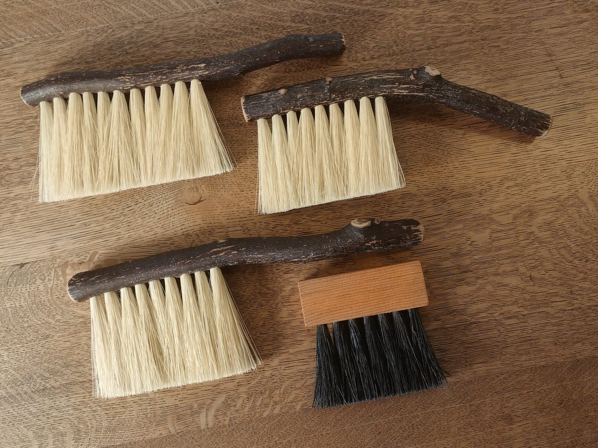 Woodland Hand Brush - Western Hazel Branch - One Only - Made in Our Shop