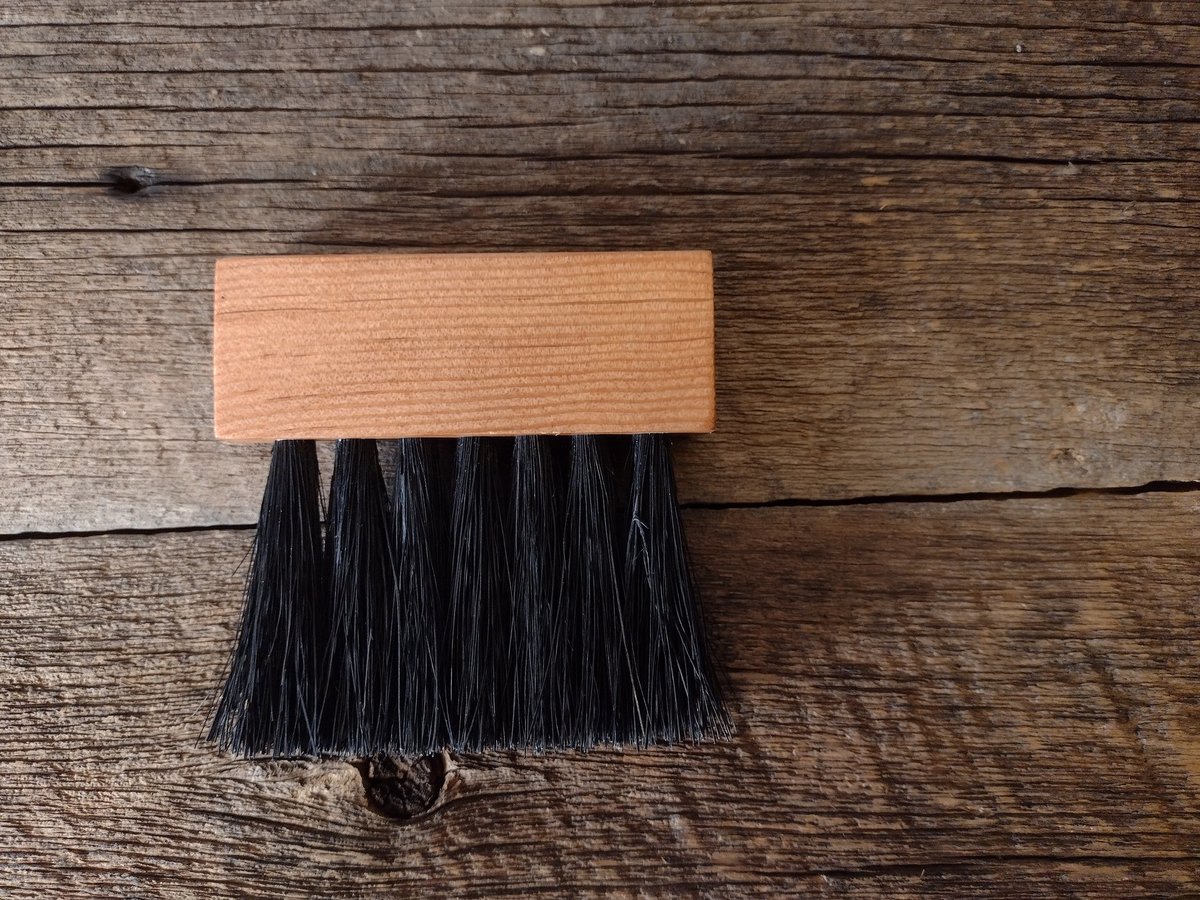 Wooden Desk Brush - Reclaimed Old Growth Douglas Fir - One Only - Made in Our Shop