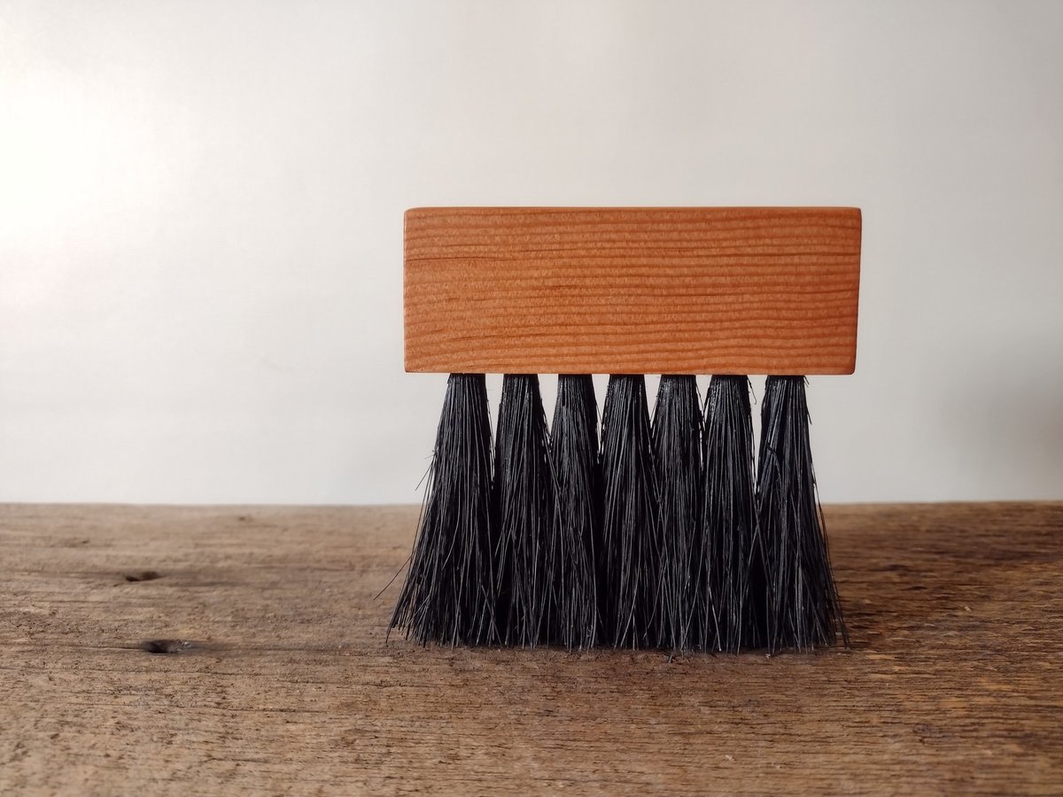 Wooden Desk Brush - Reclaimed Old Growth Douglas Fir - One Only - Made in Our Shop