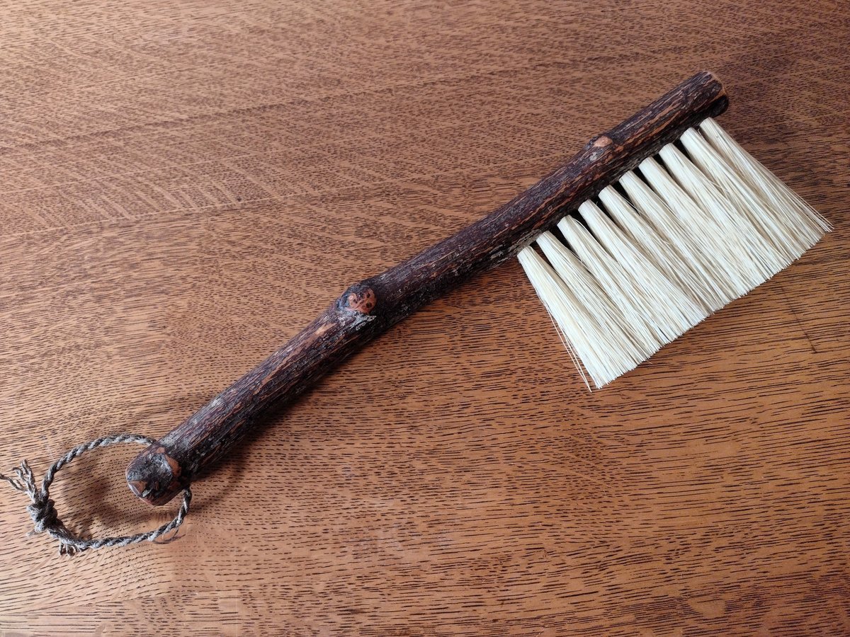 Woodland Hand Brush - Western Hazel Branch - One Only - Made in Our Shop