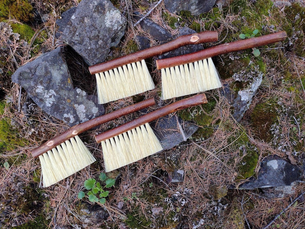 Woodland Hand Brush - Western Hazel Branch - One Only - Made in Our Shop