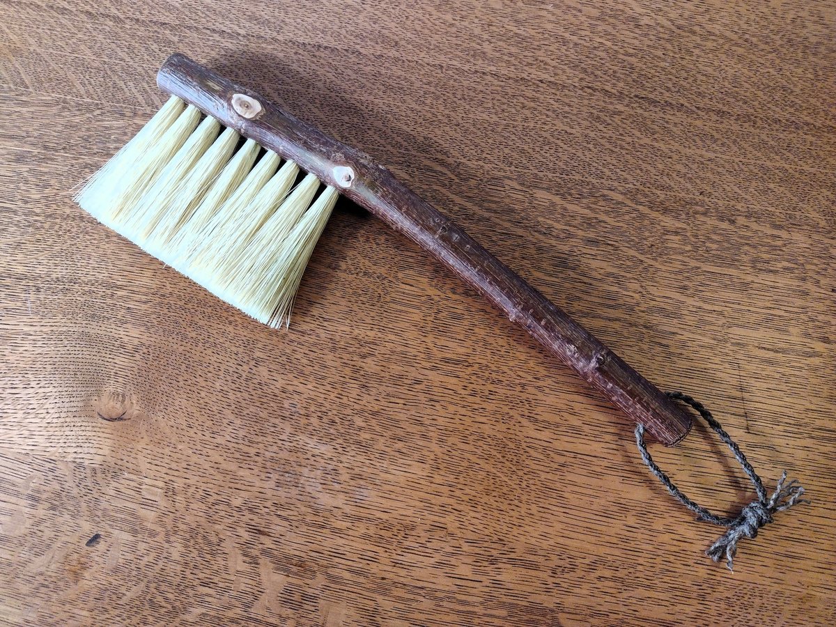 Woodland Hand Brush - Western Hazel Branch - One Only - Made in Our Shop