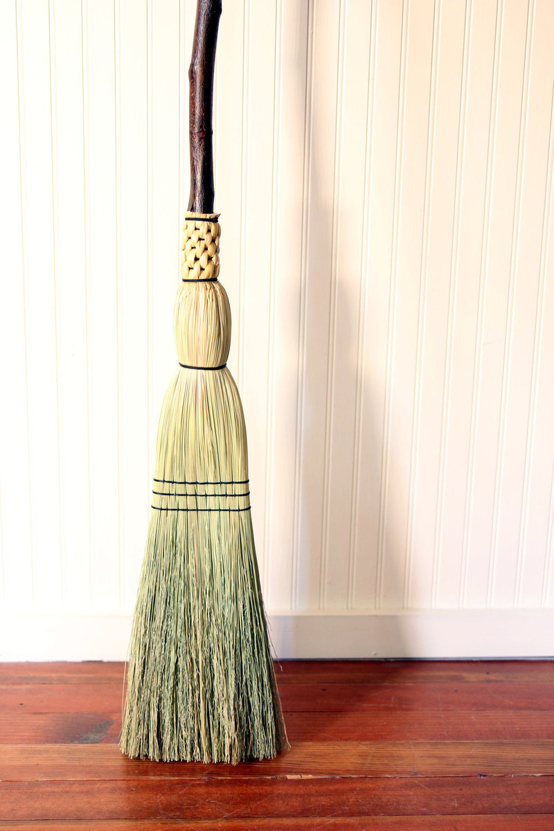 Wood Spirit Camper Broom - Rustic Kitchen or RV Broom - One Only - Functional Art- Free Shipping