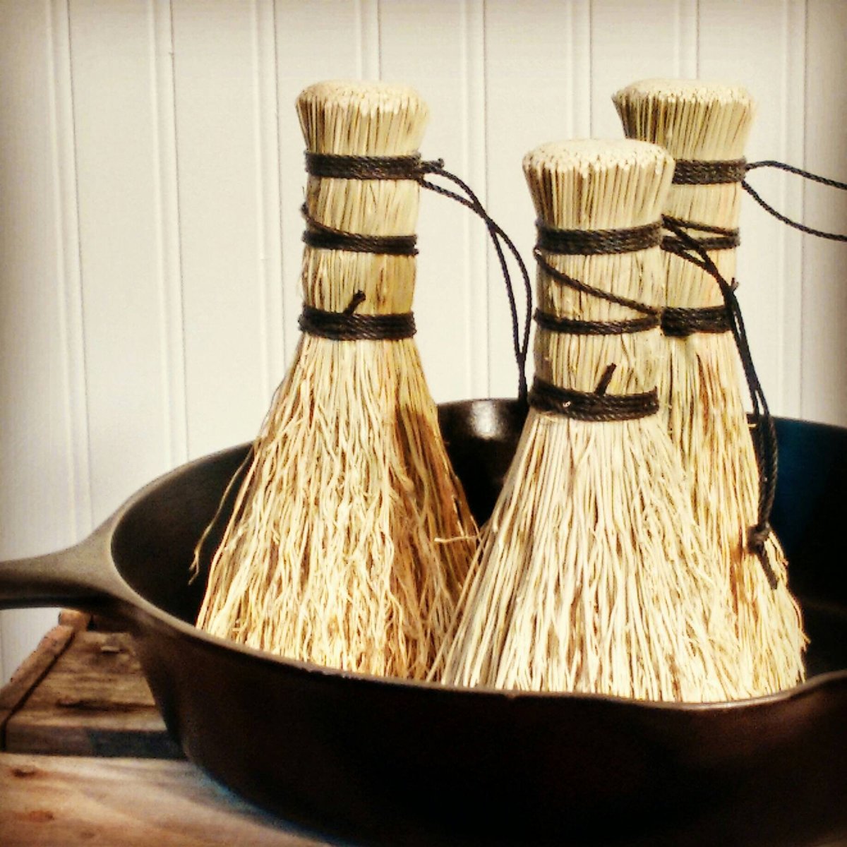 6 Pack Broomcorn Pot Scrubbers - Dutch Oven - Veggies - Potatoes