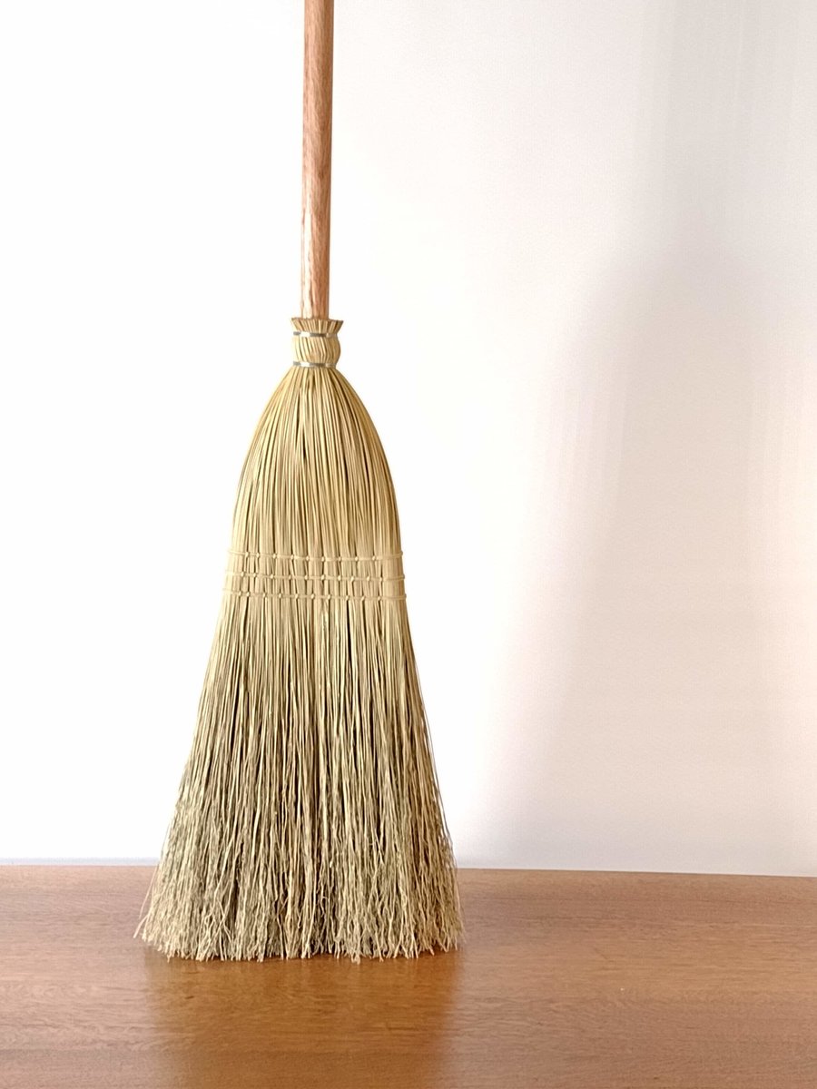 Shaker Authentic 1878 -- Vintage Corn Broom -- Original Full Size with Genuine American Hardwood Handle