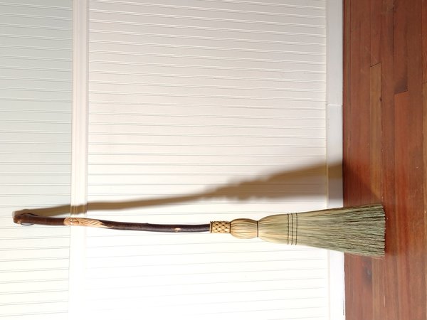 Wood Spirit Camper Broom - "Robert Cope" - One Only - Functional Art- Free Shipping