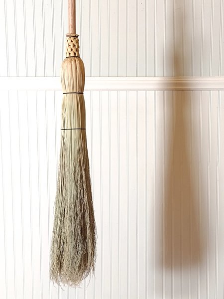 Early American Woven Besom - Oak Dowel Handle -  Free Shipping 