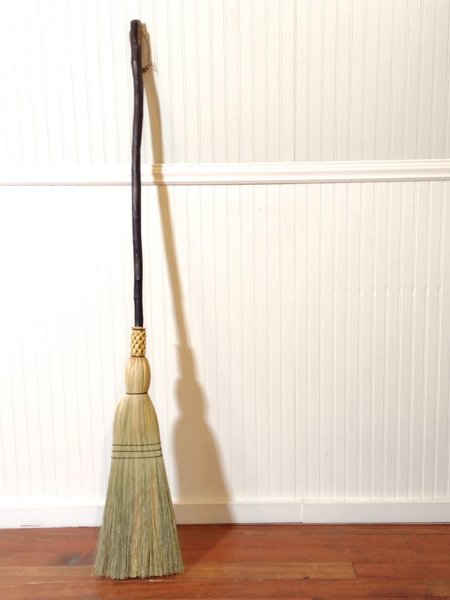 Lodgepole Pine Kitchen Broom - Unique Shou Sugi Ban Broomstick - One Only - Free Shipping