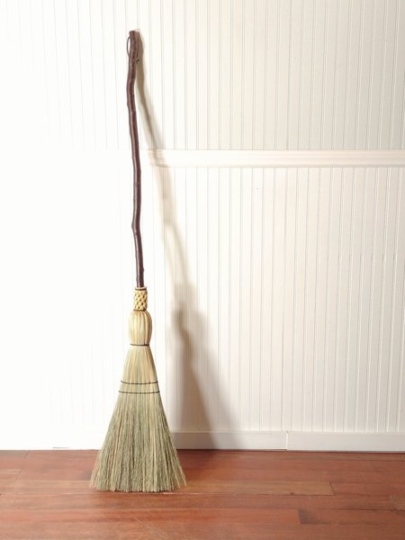 Rustic Kitchen Broom - Contorted Birch - One Only - Free Shipping 
