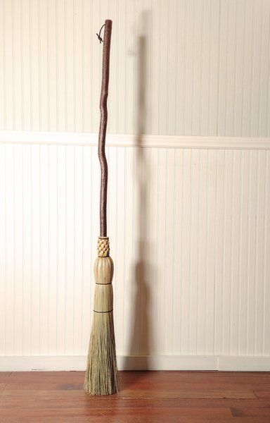 Besom Broom - Contorted Hazel - One Only - Free Shipping 