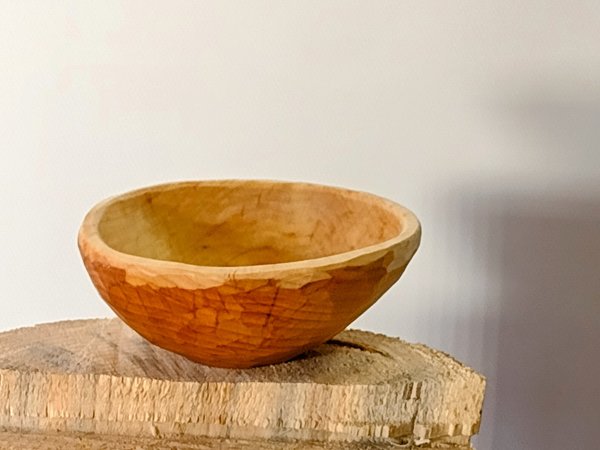 Rustic Hewn Bowl - Hand Carved - Free Shipping 