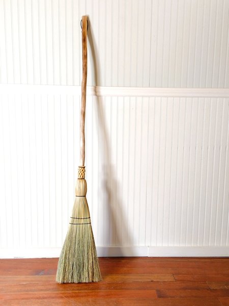Rustic Kitchen Broom - Peeled Aspen Branch - One Only - Free Shipping