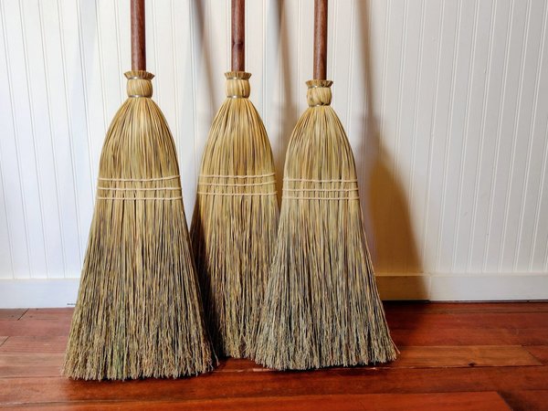 Shaker Authentic 1878 -- Vintage Corn Broom -- Original Full Size with Genuine American Walnut Handle